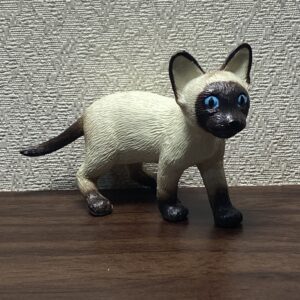 【動物置物】シャム猫 フィギュア インテリア用品h約6cm