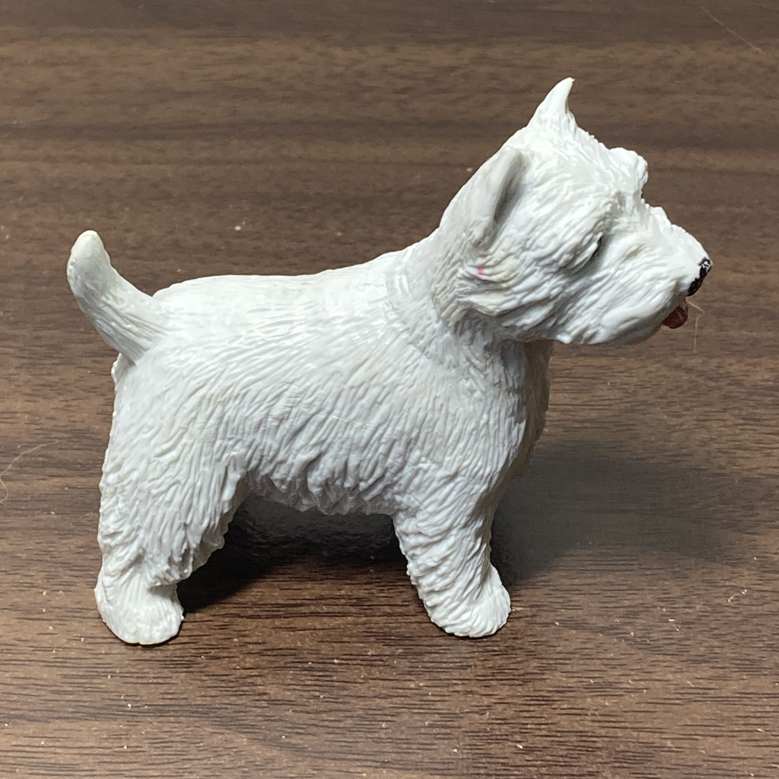 【動物置物】 ホワイトテリア フィギュア インテリア用品約7cm