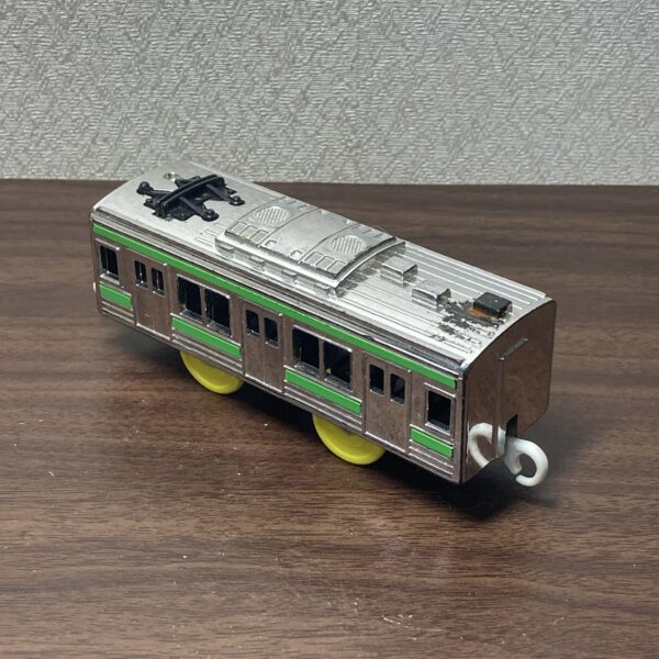 【廃盤レア プラレール】205系山手線 田窓銀メッキ 旧動力 中間車 - 画像 (2)