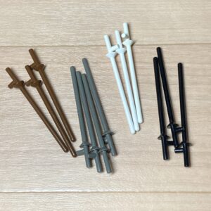 【LEGO正規品】槍(ランス)パーツ(3849) ブラウン×3.グレー×4.ホワイト×3.ブラック×3