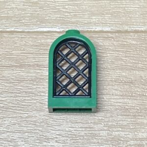 【LEGO正規品】アーチ型窓枠1×2×2(30044)グリーン×1 アーチ型窓格子1×2×2(30046)ブラック×1