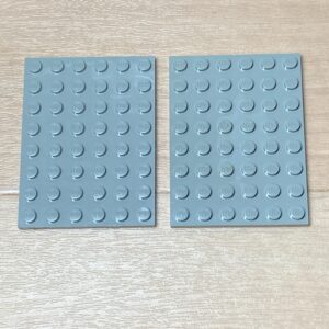 【LEGO正規品】レゴブロック用 ライトグレー 基礎板2枚 6×8 薄い