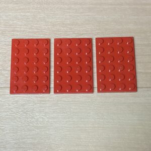 【LEGO正規品】レゴブロック用 レッド 基礎板3枚 4×6 薄い