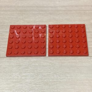 【LEGO正規品】レゴブロック用 レッド基礎板2枚 6×6 薄い（3958）