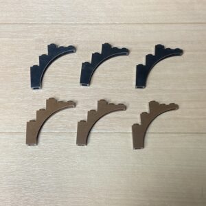 【LEGO正規品】アーチ1x5x4(2339)ブラウン×3 ブラック×3
