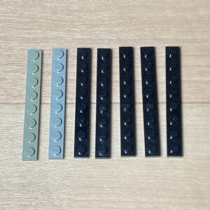 【LEGO正規品】 プレート1×10 ブラック×5 グレー×2