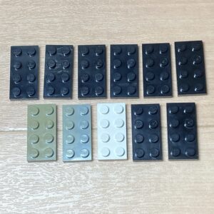 【LEGO正規品】プレート2×4 ブラック×8 グレー×2 ホワイト×1