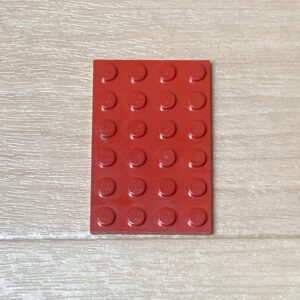 【LEGO正規品】レゴブロック用 レッド基礎板 4×6 薄い（3032）