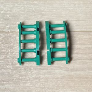 【LEGO正規品】ラウンドコーナー 4x4 - マカロニ（30056） グリーン×2