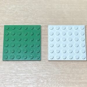 【LEGO正規品】基礎版6×6プレート(3958) グリーン×1 ホワイト×1
