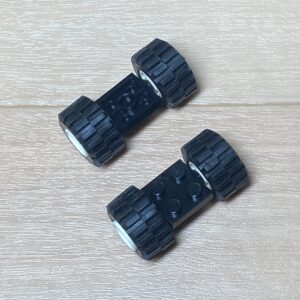 【LEGO正規品】車軸(4600)ブラック×2(6015)ブラックタイヤ.ホイール×4