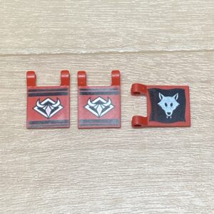 【LEGO正規品】お城シリーズ(キャッスルシリーズ)ウルフ盗賊団の旗セット×3