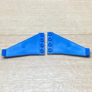 【ブロック玩具】カワダブロック 飛行機左右翼パーツ ブルー×2