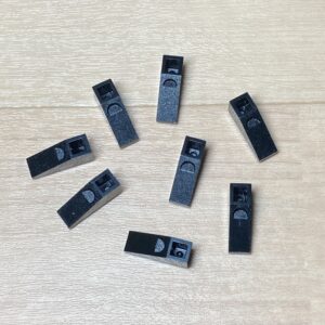 【LEGO正規品】逆スロープ 33° 3x1パーツ（4287)ブラック×8