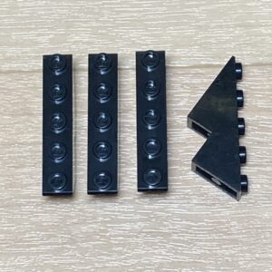 【LEGO正規品】ウェッジプレート 4x2ブラック×4