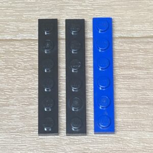 【LEGO正規品】1×6プレート（3666）ブラック×2 ブルー×1