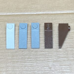 【LEGO正規品】スロープ 33°-3x1（4286)ブラウン×2 ライトグレー×2 ホワイト×1