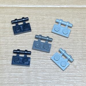 【LEGO正規品】プレート1x2ハンドル付きパーツ(2540)ブラック×2 ライトグレー×2 ダークグレー×1
