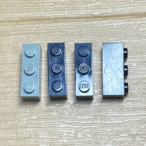 【LEGO正規品】1×3ブロックパーツ ブラック×3 ライトグレー×1