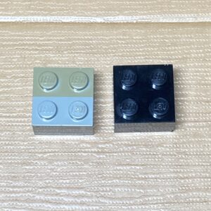 【LEGO正規品】2×2ブロック(3003)ライトグレー×1 ブラック×1