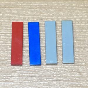 【LEGO正規品】1x4フラットタイル(2431)ライトグレー×2 レッド×1 ブルー×1