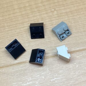 【LEGO正規品】スロープインバート45° 2x2ブラック×3 ホワイト×1 ライトグレー×1
