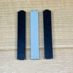 【LEGO正規品】ブロック1x1x5ブラック×2 ライトグレー×1