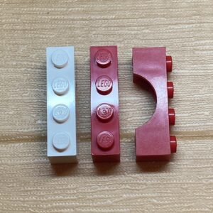 【LEGO正規品】1x4アーチ型ブロック レッド×2 ホワイト×1