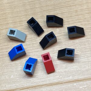 【LEGO正規品】スロープ 65° 2x1x2(60481)ブラック×5 ブルー×2 ライトグレー×1 レッド×1