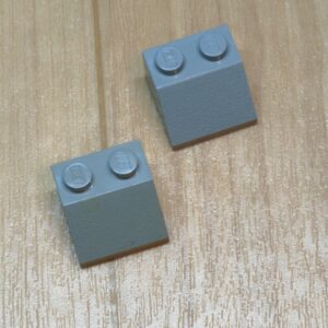【LEGO正規品】スロープ45度2×2ミディアムアジュール(3039) ライトグレー×2