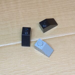 【LEGO正規品】スロープ 45° 2x1 ブラック×2 ライトグレー×1