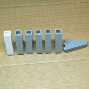 【LEGO正規品】逆スロープ 75° 2x1x3(2449)ライトグレー×6 ホワイト×1