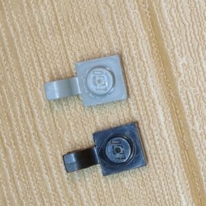 【LEGO正規品】プレート1x1 水平クリップ ブラック×1 ライトグレー×1