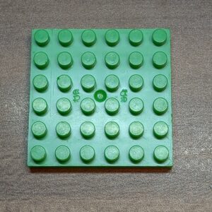 【ブロック玩具】カワダブロック 6×6プレート グリーン×1