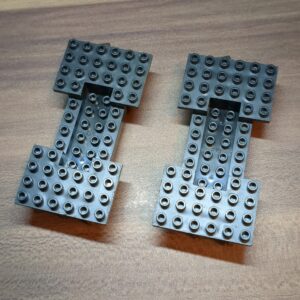 【ブロック玩具】カワダブロック 蒸気機関車用車輪（黒×赤）×2