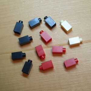 【ブロック玩具】カワダブロック  1×1ブロック ブラック×6 レッド×4 ホワイト×2