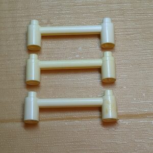 【ブロック玩具】カワダブロック  手すり・ 柵パーツ ホワイト×3