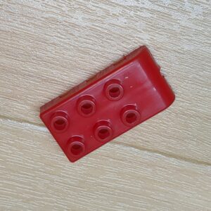 【ブロック玩具】カワダブロック 屋根ブロック 2×3（スロープ）レッド×1