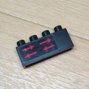 【ブロック玩具】カワダブロック 1×4ブロック シール付き ブラック×1