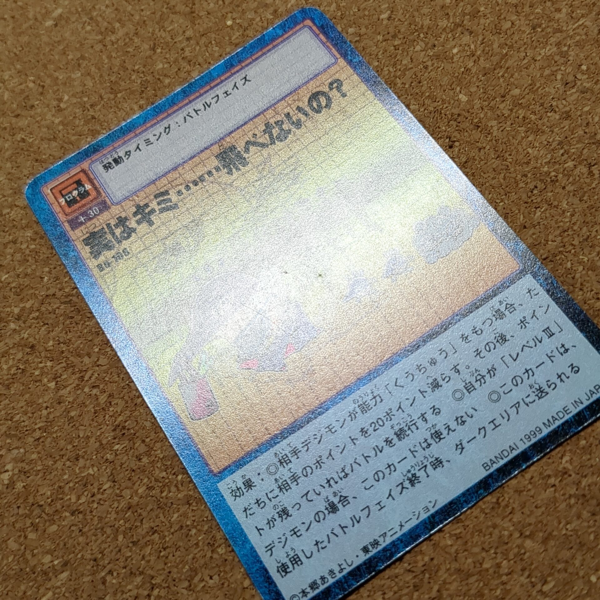 旧デジタルモンスターカード【Bo-108 実はキミ……飛べないの? 1999】 - 画像 (9)